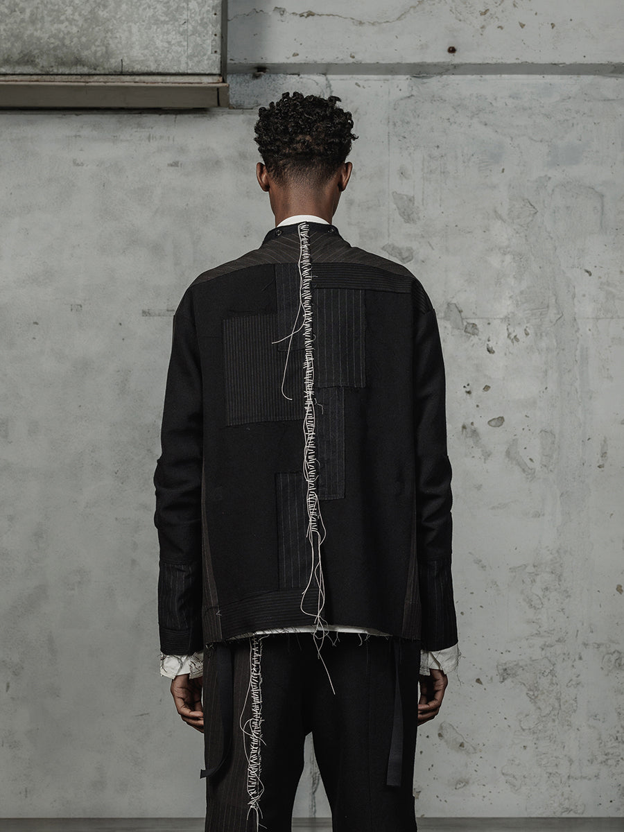 PATCHED BANDCOLLAR JACKET